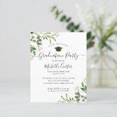 Eucalyptusgroen Aparte Diploma-uitnodiging (Staand voorkant)