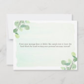 Eucalyptusgroen Aquarel Geschilderde Achtergrond Bedankkaart (Achterkant)