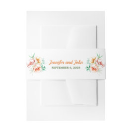 Eucalyptusgroen blad waterverf uitnodigingen wikkel