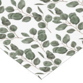 Eucalyptusgroen Botanische Trendy Groen Wit Korte Tafelloper (Hoek)