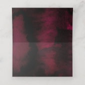 Eucalyptusgroen | Bourgondische rode bloemenbruilo Plaatskaartje (Binnenkant ongevouwen)