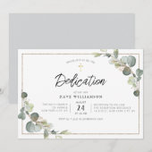 eucalyptusgroen elegante kaderwijding kaart (Voorkant / Achterkant)
