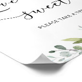 Eucalyptusgroen Liefde is zoet Poster (Hoek)