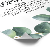 Eucalyptusgroen ter liefdevolle herinnering herden poster (Hoek)