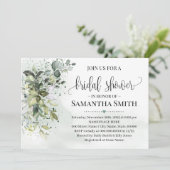 Eucalyptusgroen waterverf vrijgezellenfeest kaart (Staand voorkant)