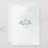 Eucalyptusgroen witte florale vrijgezellenfeest kaart (Achterkant)