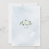 Eucalyptusgroen witte florale vrijgezellenfeest kaart (Achterkant)