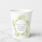 Eucalyptusgroene bladeren, gelukkig nog na papieren bekers (Achterkant)