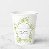 Eucalyptusgroene bladeren, gelukkig nog na papieren bekers (Voorkant)