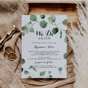 Eucalyptuskalligrafie we doen opnieuw een hernieuw kaart