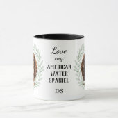 Eucalyptuskrans Amerikaanse Waterspaniël Monogram Mok (Midden)