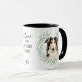 Eucalyptuskrans Borzoi-hond Monogram Mok (Voorkant rechts)
