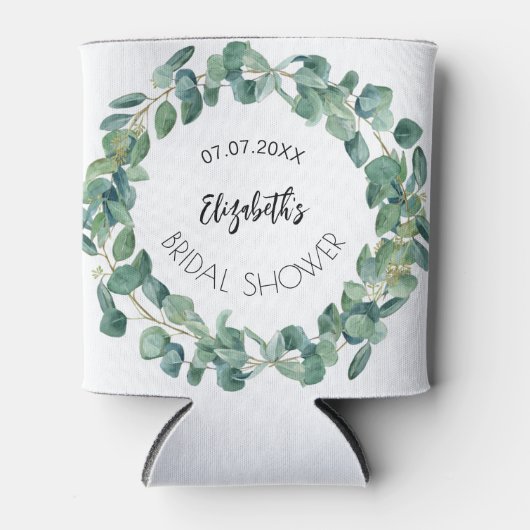 Eucalyptuskrans Bruidsdouche Blikjeskoeler (Voorkant)