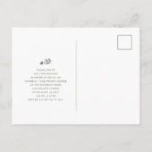 Eucalyptuskrans | Fotoafstudeerfeest Uitnodiging Briefkaart (Achterkant)