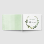 Eucalyptuskrans geslachtsneutraal baby shower gastenboek (Volledig)