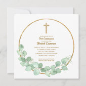 Eucalyptuskruis Eerste Communie Kaart (Voorkant)