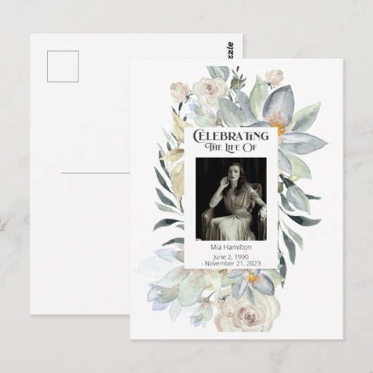 Eucalyptuslijst Foto Herdenkingspostkaart Briefkaart (Voorkant / Achterkant)