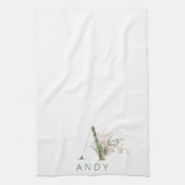 Eucalyptusmonogram voor Eucalyptus (aangepast goud Theedoek (Verticaal)