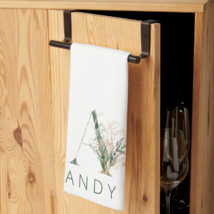 Eucalyptusmonogram voor Eucalyptus (aangepast goud Theedoek