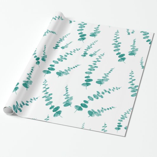 Eucalyptuspatroon Cadeaupapier (Uitgerold)