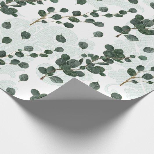 Eucalyptuspatroon Cadeaupapier (Hoek)