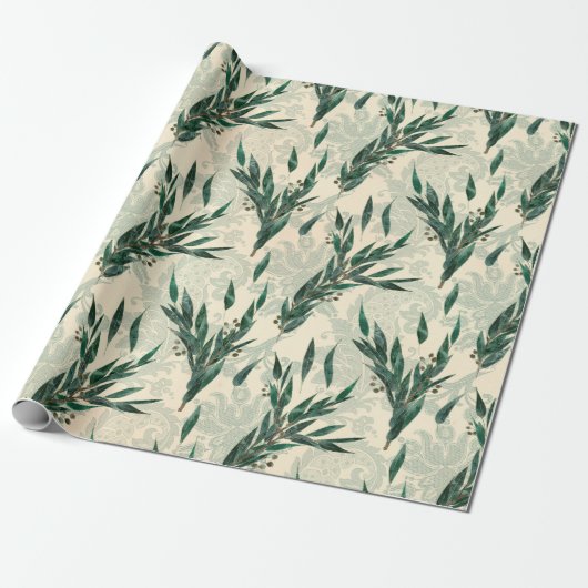 Eucalyptuspatroon Cadeaupapier (Uitgerold)