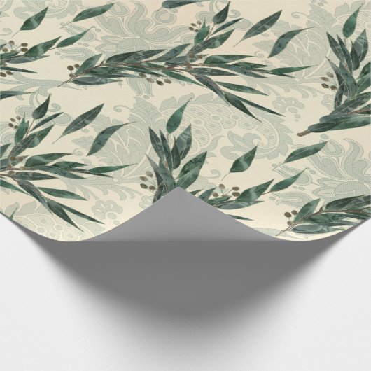 Eucalyptuspatroon Cadeaupapier (Hoek)