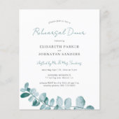 Eucalyptusrepetitie - uitnodiging voor het diner flyer (Voorkant)