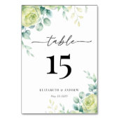 Eucalyptusrozen | Elegante Boho Groene Huwelijk Kaart (Achterkant)