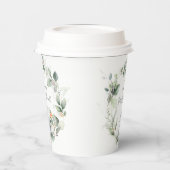 eucalyptussage - groen baby shower van schattige o papieren bekers (Links)