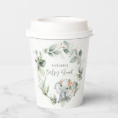 eucalyptussage - groen baby shower van schattige o papieren bekers (Achterkant)