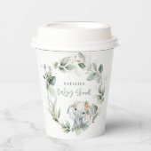 eucalyptussage - groen baby shower van schattige o papieren bekers (Voorkant)