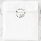 eucalyptussage - groen baby shower van schattige o ronde sticker (Tas)