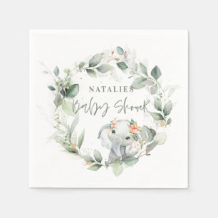 eucalyptussage - groen baby shower van schattige o servet