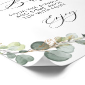 eucalyptussage groene vrijgezellenfeest mimosa bar poster (Hoek)