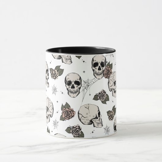  eucalyptusschedels en -Rozen Mok (Midden)