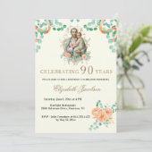 Eucalyptusscriptie Religieuze verjaardag Rosary in Kaart (Staand voorkant)