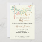 Eucalyptusscriptie Religieuze verjaardag Rosary in Kaart (Voorkant)