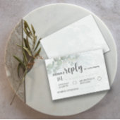 Eucalyptussisgroen RSVP-reactiekaart RSVP Kaartje