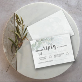 Eucalyptussisgroen RSVP-reactiekaart RSVP Kaartje