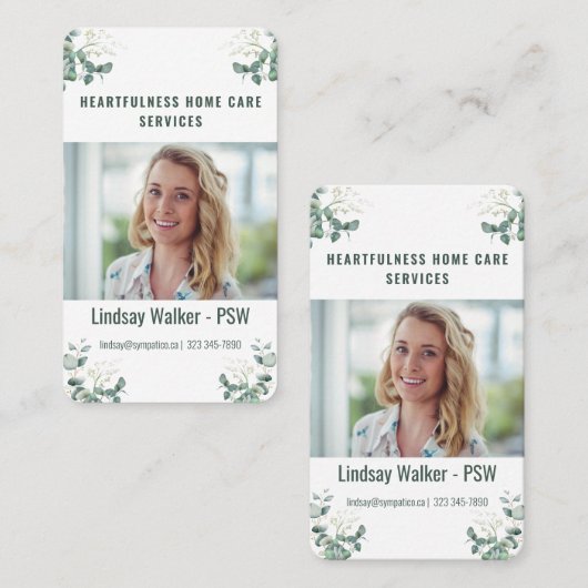 Eucalyptusstijl Visitekaartje (Voorkant / Achterkant)