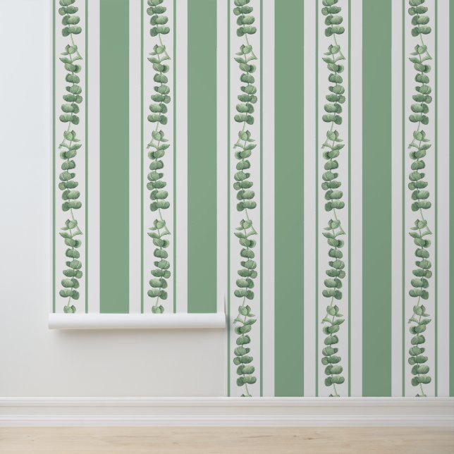Eucalyptusstrepen Behang (Applicatie)