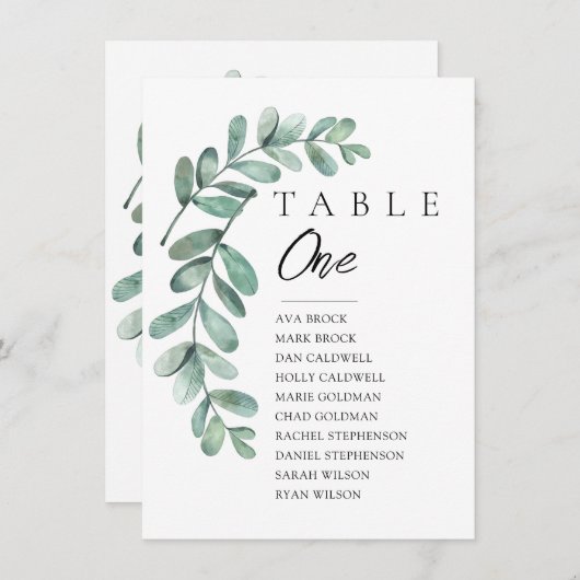 Eucalyptustabel Kaart (Voorkant / Achterkant)