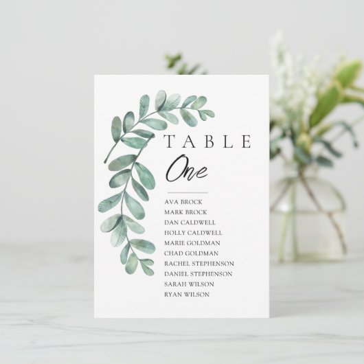 Eucalyptustabel Kaart (Staand voorkant)