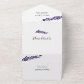 Eucalyptustak donkerrode paarse kleur winterbruilo all in one uitnodiging (Buitenkant)