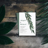 Eucalyptustak met winterbruiloft kaart