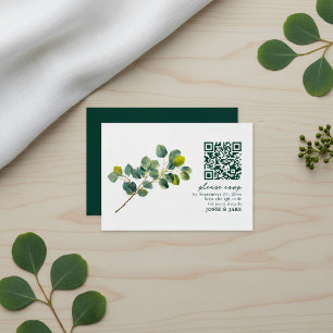 Eucalyptustak verlaat bruiloftswoning informatiekaartje