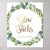 Eucalyptustrouwbord voor golvende sticks poster (Voorkant)