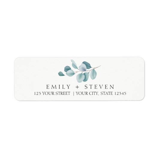 eucalyptustrouwlabel etiket (Voorkant)