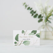 eucalyptusvisitekaartje visitekaartje (Staand voorkant)